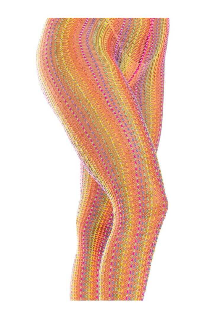 Leg Avenue Acadia Rainbow Net Tights Rainbow in One Size 4