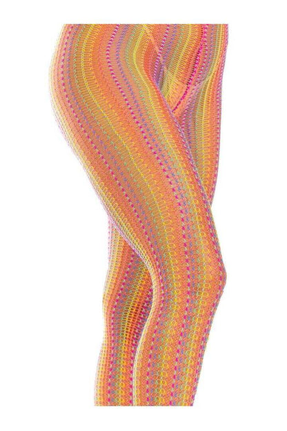Leg Avenue Acadia Rainbow Net Tights Rainbow in One Size 4