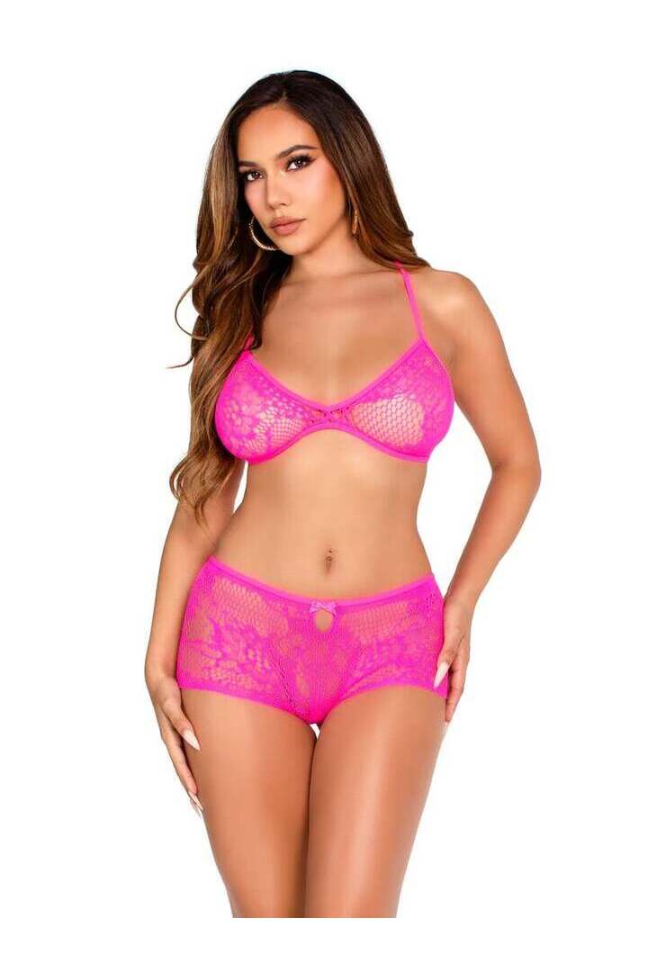 Leg Avenue After Glow Bra and Panty Set in One Size 2