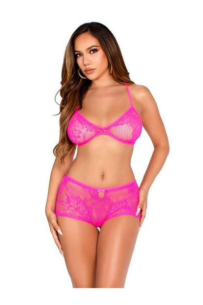 Leg Avenue After Glow Bra and Panty Set in One Size 2