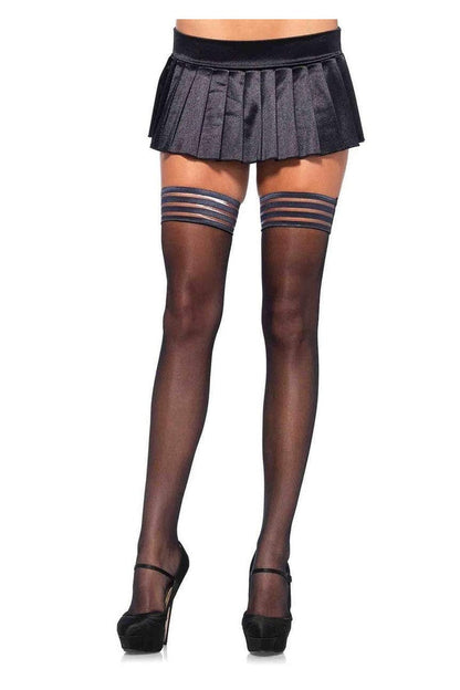 Leg Avenue Amy Stay Up Thigh High Stockings in One Size 
