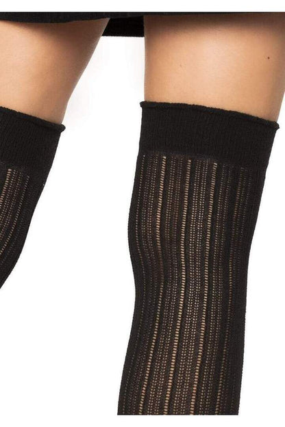 Leg Avenue Angie Rib Knit Knee Socks in One Size 3