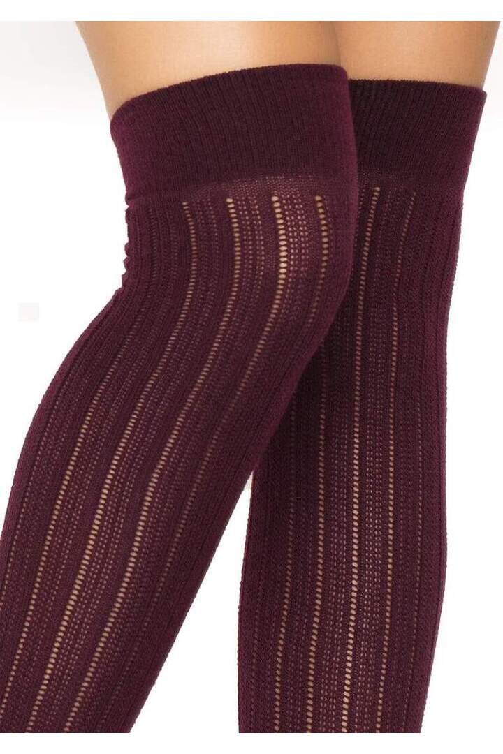 Leg Avenue Angie Rib Knit Knee Socks in One Size 6