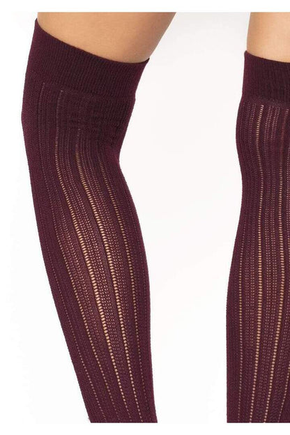 Leg Avenue Angie Rib Knit Knee Socks in One Size 7