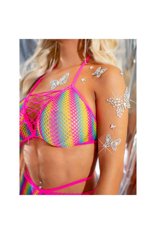 Leg Avenue Aurelia Glow in the Dark Body Jewels Sticker Clear in One Size 
