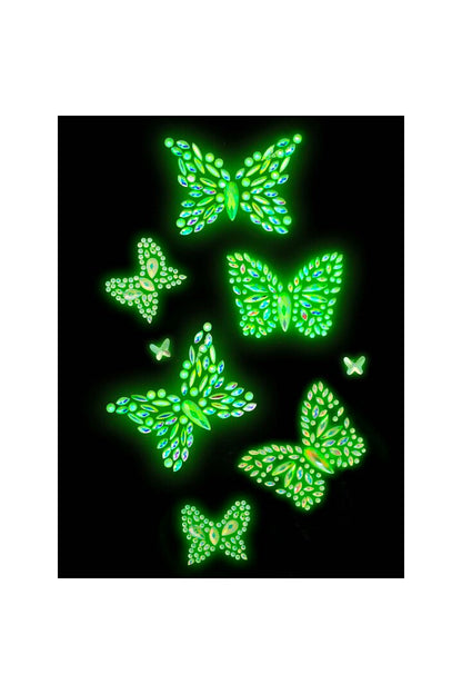Leg Avenue Aurelia Glow in the Dark Body Jewels Sticker Clear in One Size 2