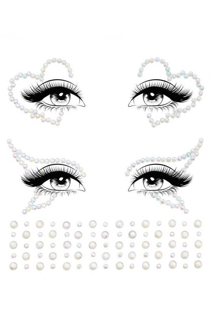 Leg Avenue Ayla Glow in the Dark Face Jewels Sticker Clear in One Size 