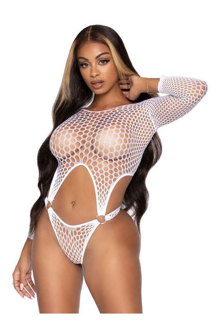 Leg Avenue Bad Babe Suspender Bodysuit in One Size 4