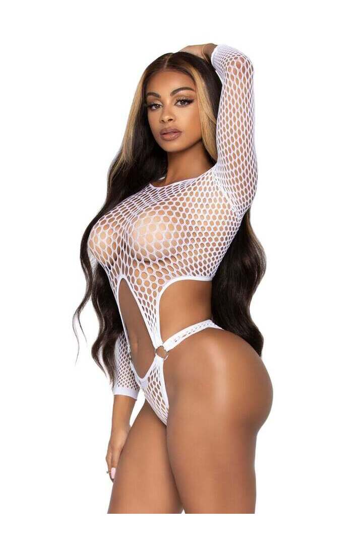 Leg Avenue Bad Babe Suspender Bodysuit in One Size 5