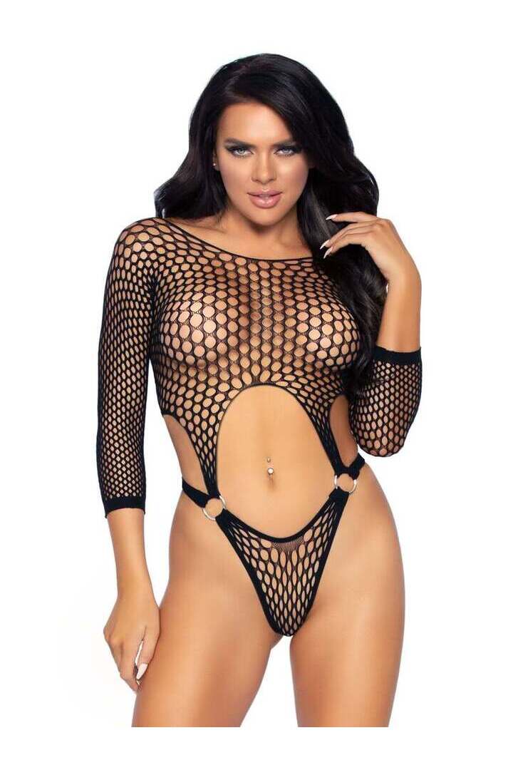 Leg Avenue Bad Babe Suspender Bodysuit in One Size 8