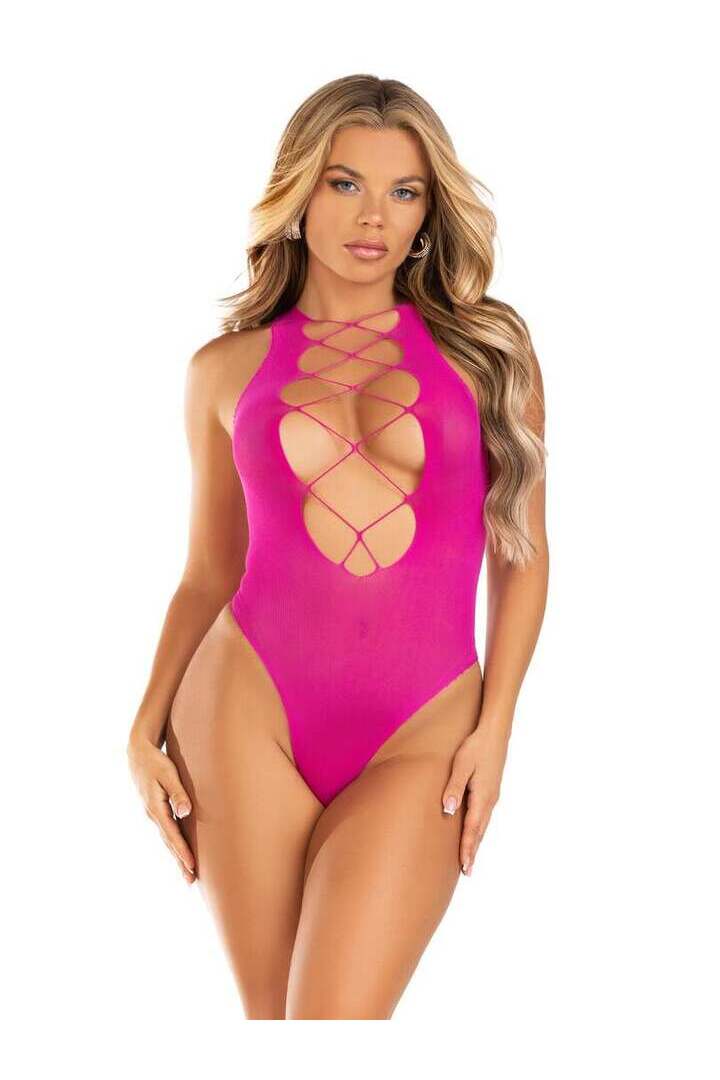 Leg Avenue Bad Reputation Tank Bodysuit in One Size 10