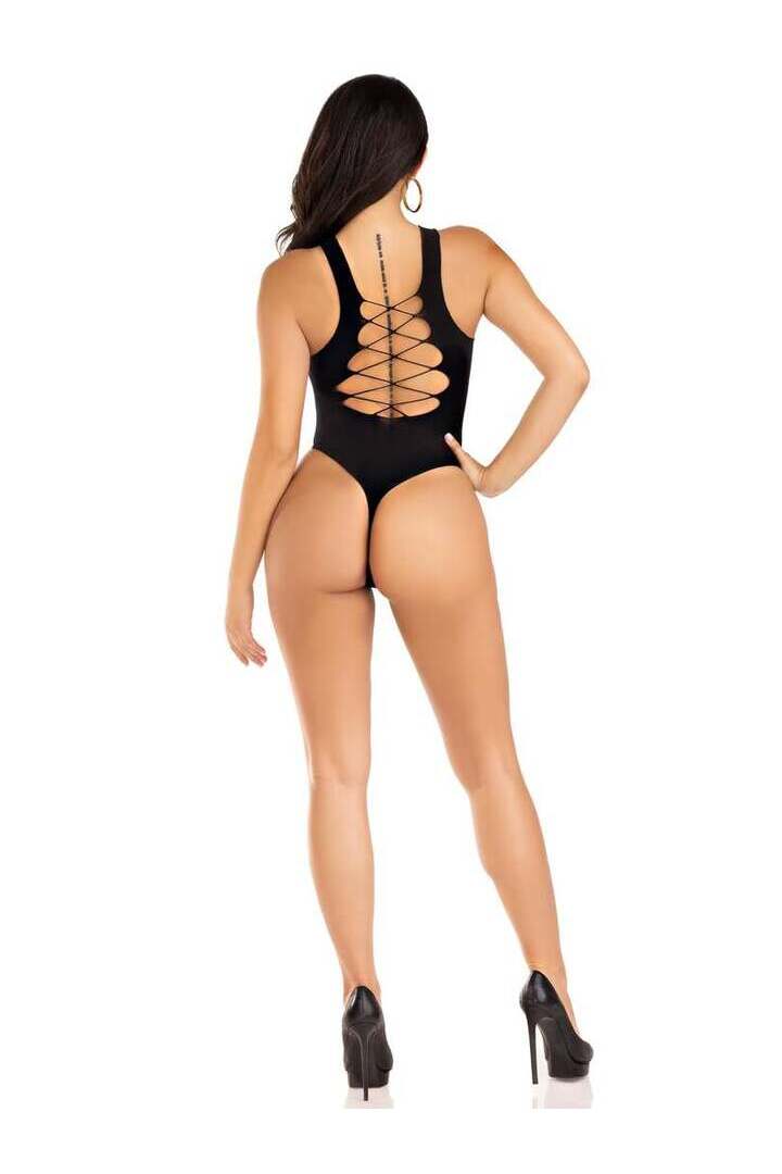 Leg Avenue Bad Reputation Tank Bodysuit in One Size 4