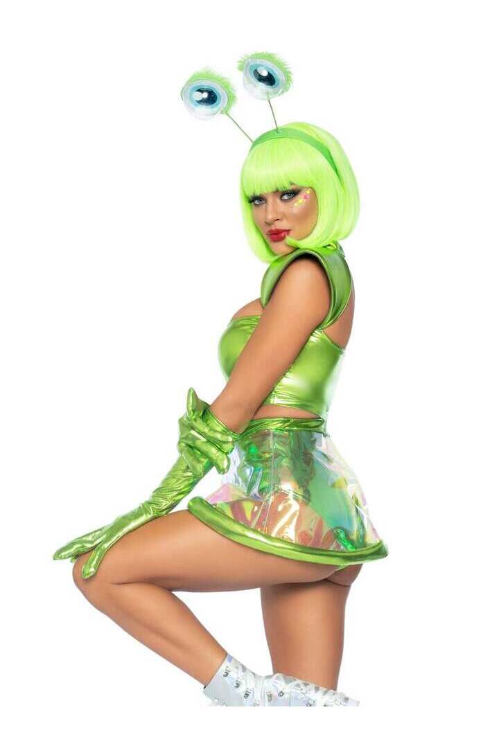 Leg Avenue Beam Me Up Babe Alien Costume in Green 2