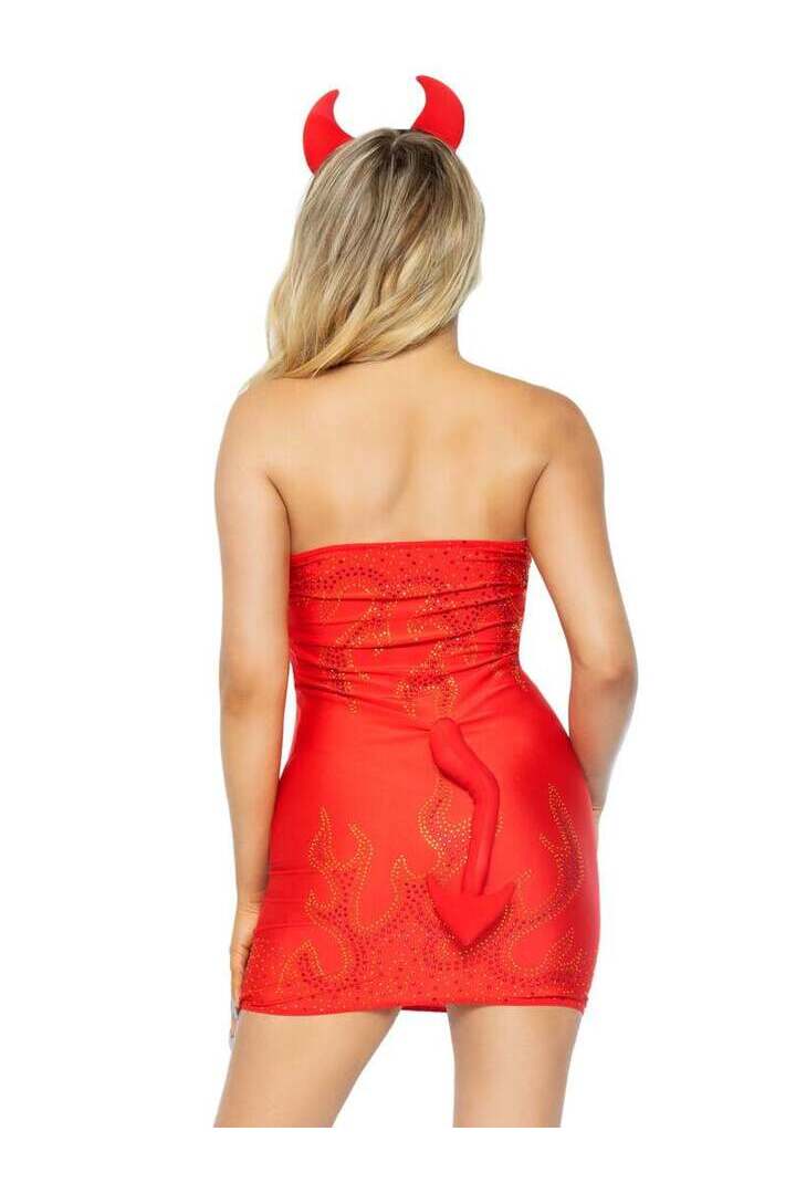 Leg Avenue Bedazzled Devil Costume in Red 1