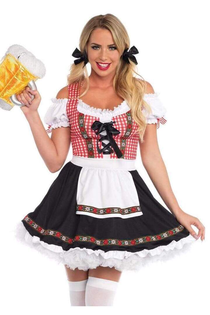 Leg Avenue Beer Garden Babe Costume in Red/Black 2