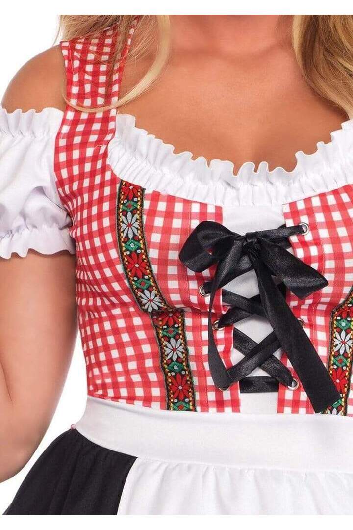 Leg Avenue Beer Garden Babe Costume in Red/Black 4