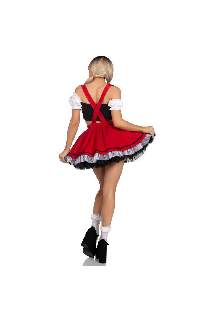Leg Avenue Beerfest Babe Costume Red/Black 4