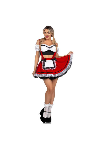 Leg Avenue Beerfest Babe Costume Red/Black 5