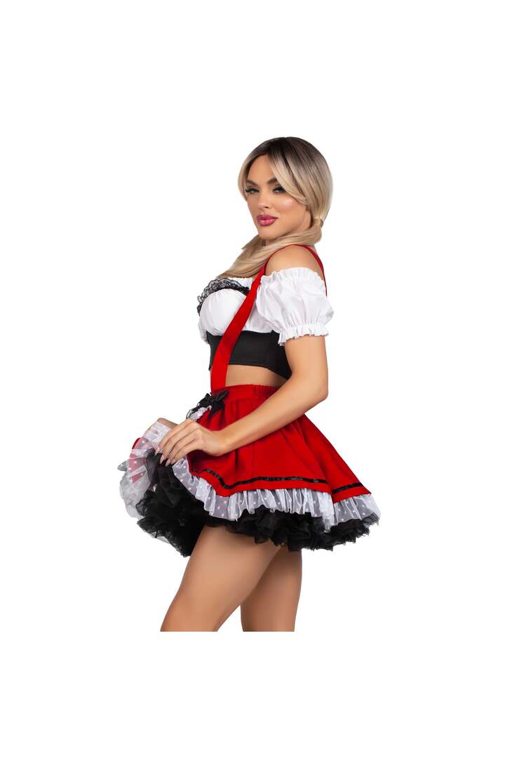 Leg Avenue Beerfest Babe Costume Red/Black 6