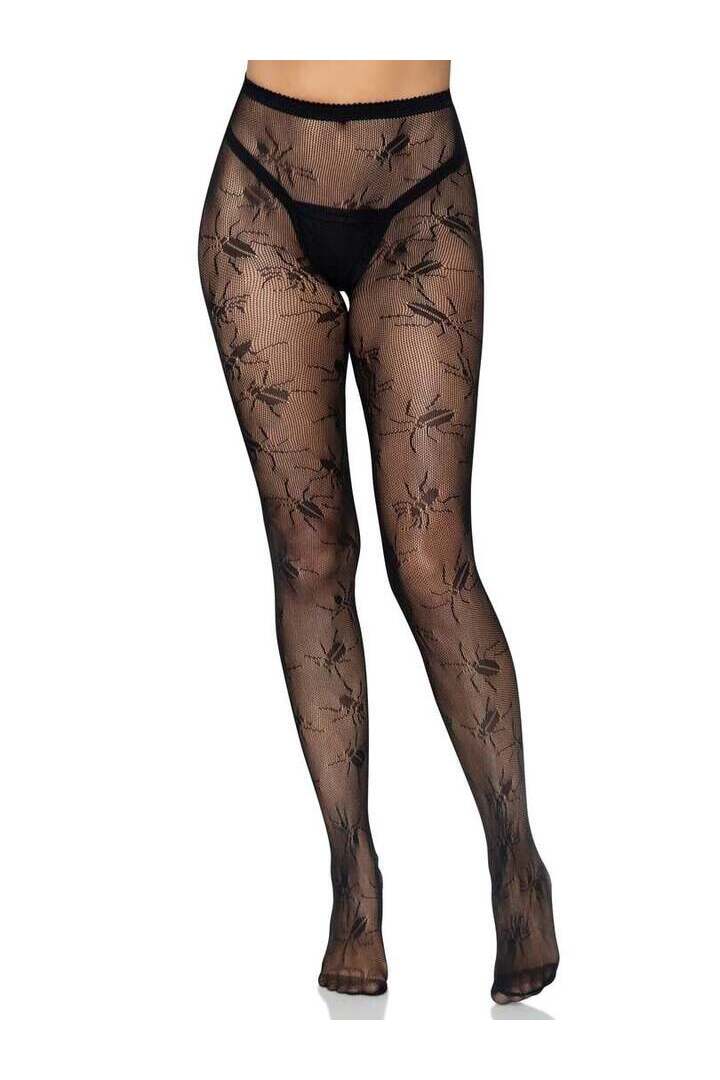 Leg Avenue Beetle Net Tights Black in One Size 3