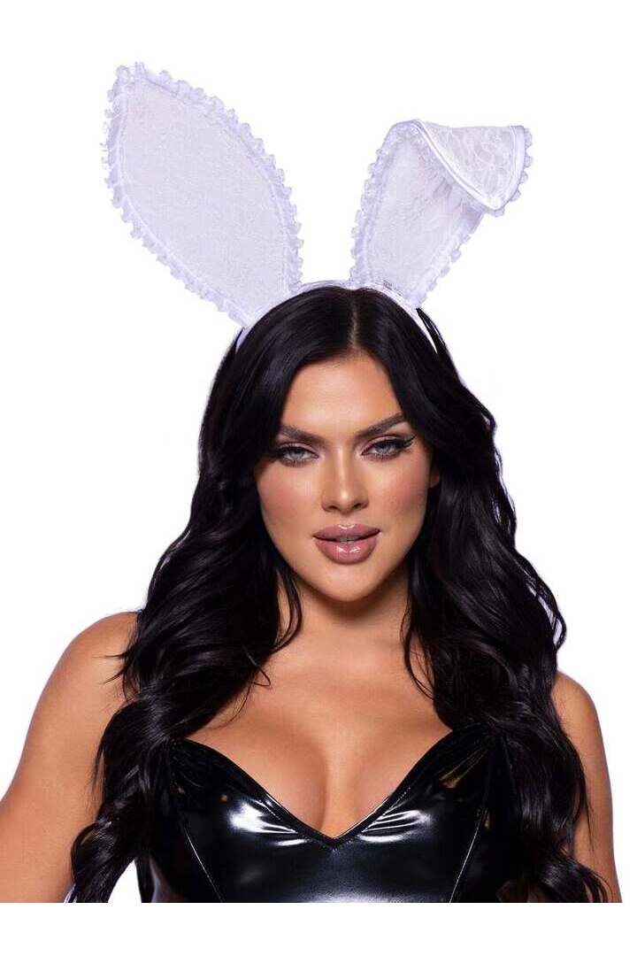 Leg Avenue Bendable Lace Bunny Ears in One Size 3