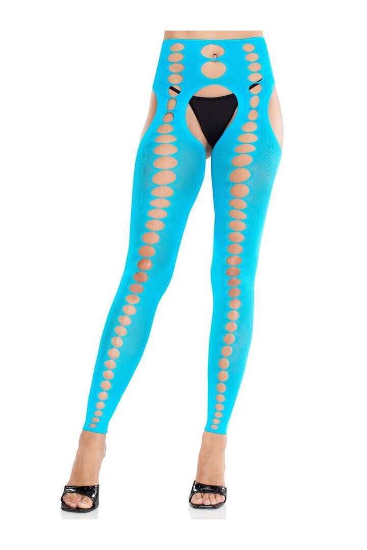 Leg Avenue Bex Cut-Out Suspender Tights in One Size 6