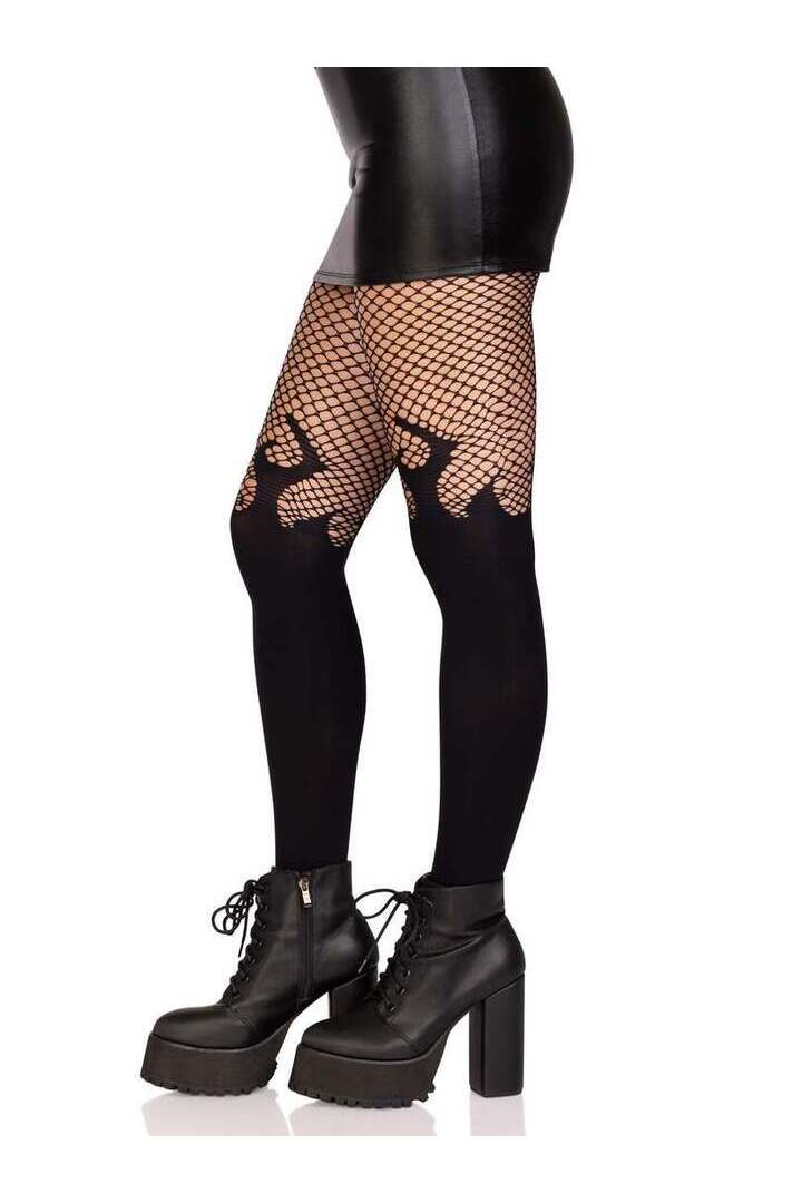 Leg Avenue Blaze Opaque Tights in One Size 2