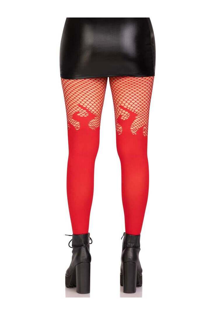 Leg Avenue Blaze Opaque Tights in One Size 4