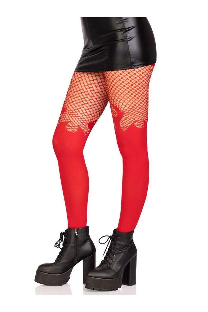 Leg Avenue Blaze Opaque Tights in One Size 5