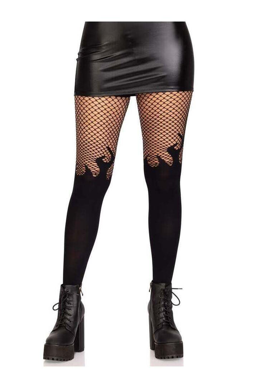 Leg Avenue Blaze Opaque Tights in One Size 