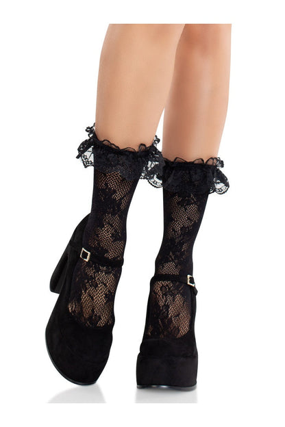 Leg Avenue Blossom Lace Ankle Socks in One Size  1