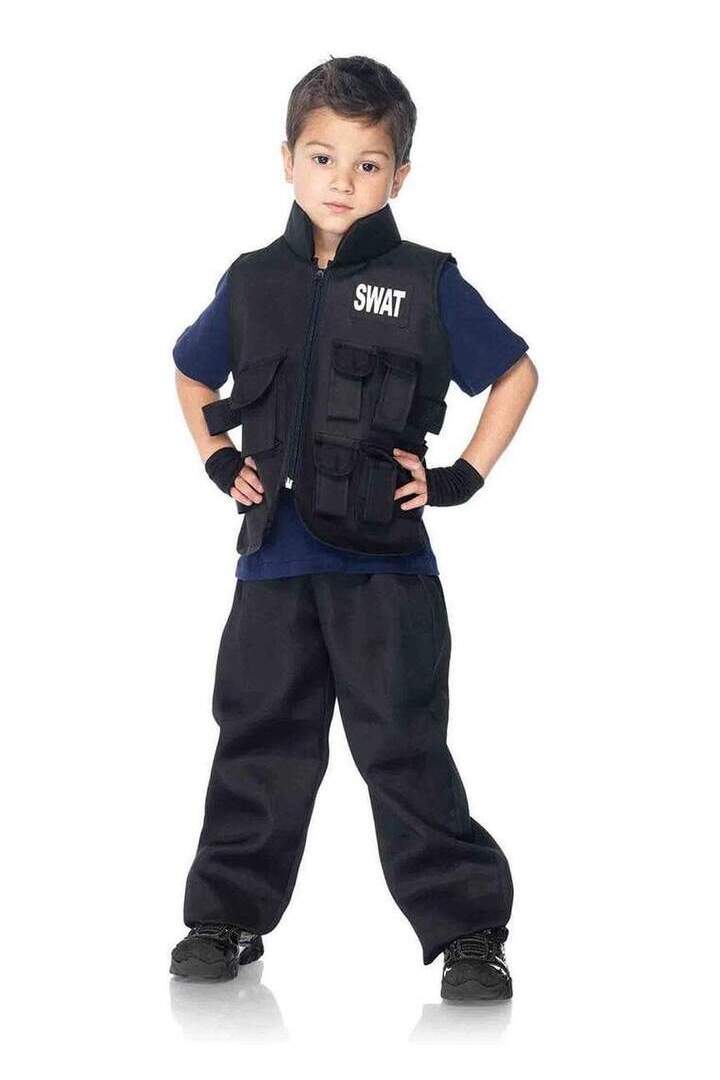 Leg Avenue Boy's SWAT Commander Costume in Black 