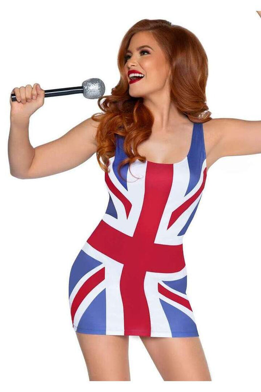 Leg Avenue British Flag Dress Costume in Red/White/Blue 