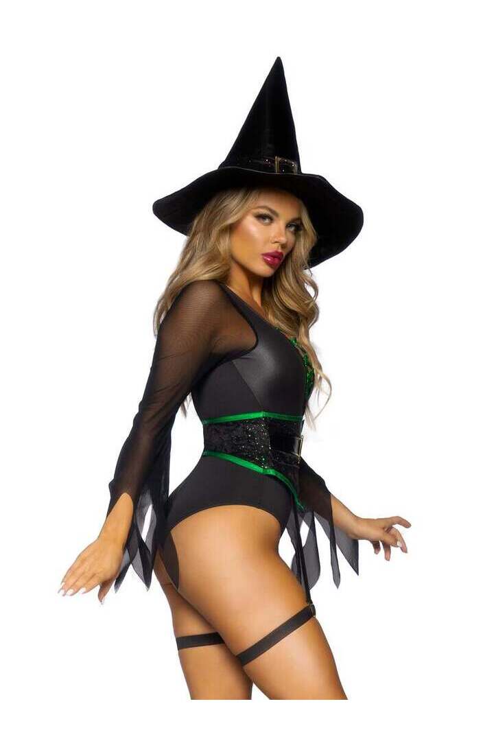 Leg Avenue Broomstick Babe Witch Costume in Black 2