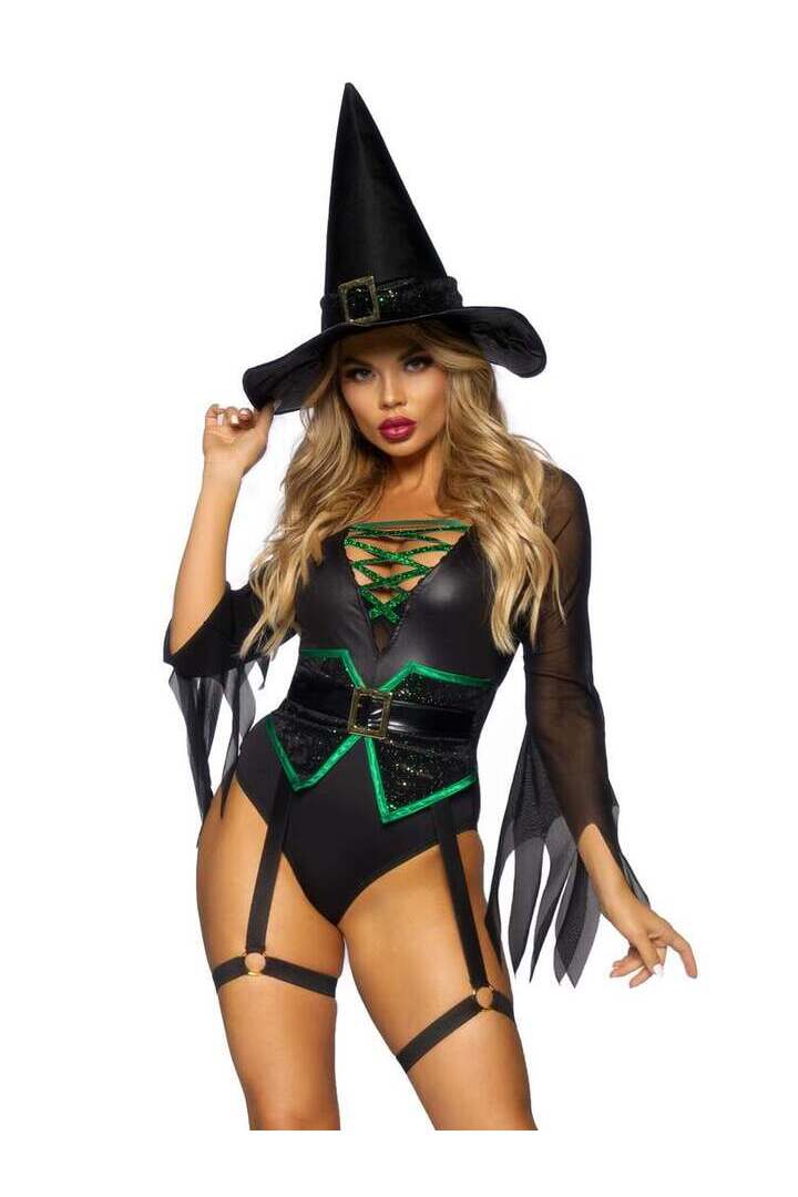Leg Avenue Broomstick Babe Witch Costume in Black 3