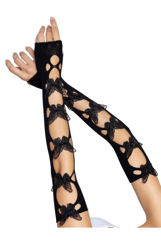 Leg Avenue Butterfly Cut Out Arm Warmers in One Size 