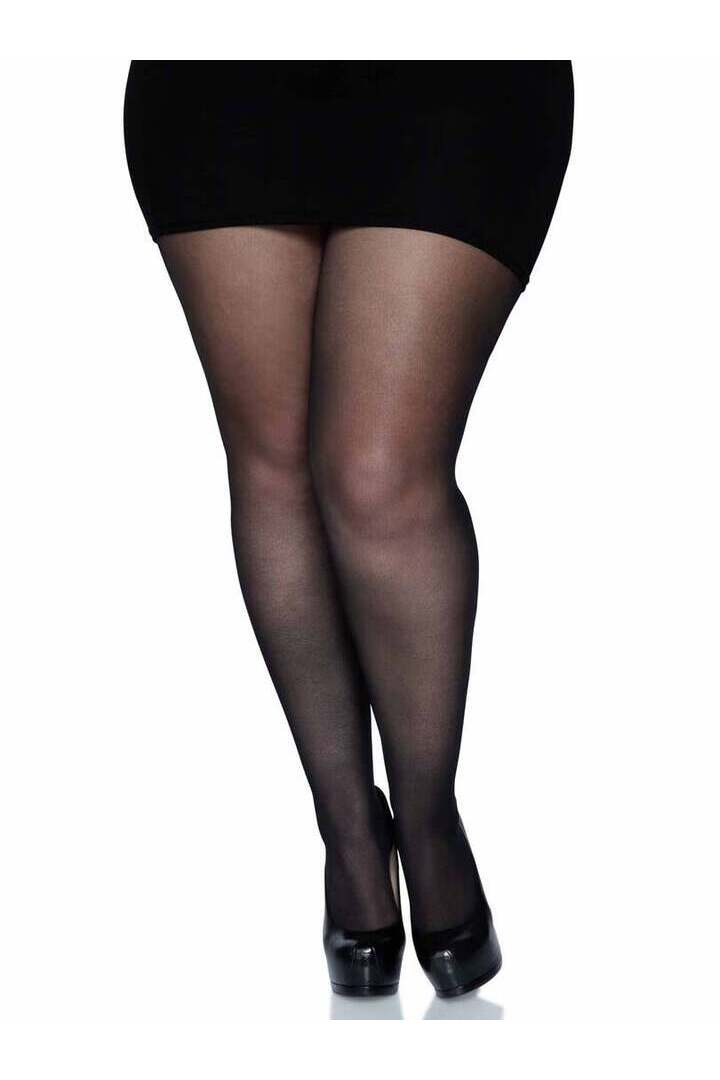 Leg Avenue Cadi Plus Sheer Backseam Pantyhose in 1X/2X 2