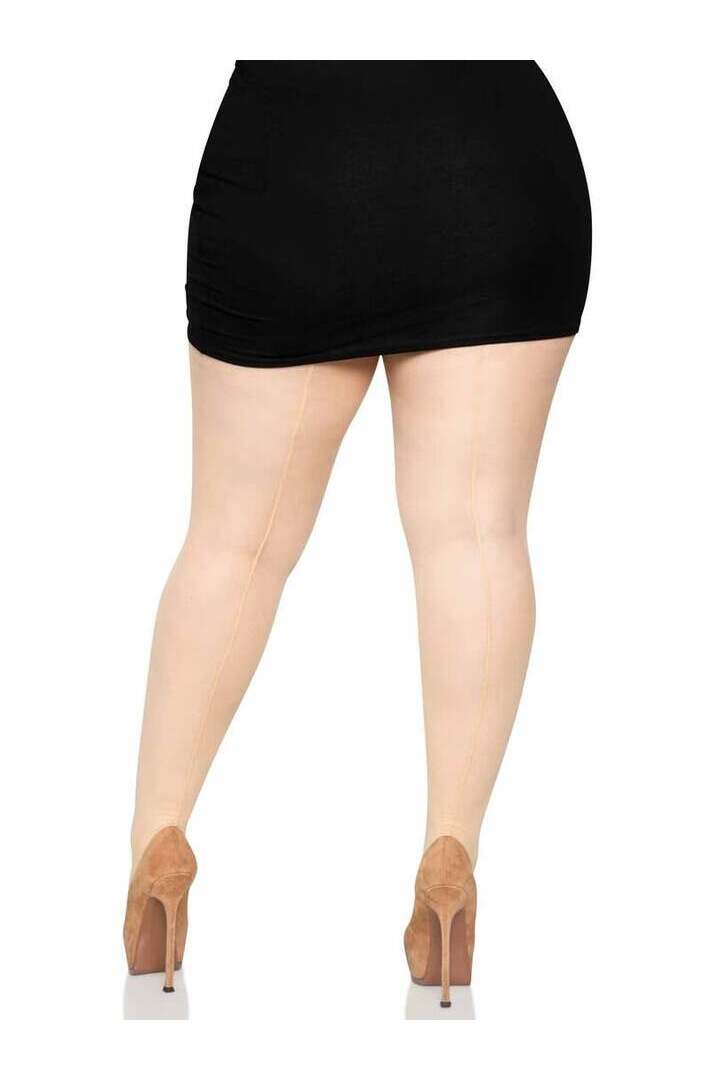 Leg Avenue Cadi Plus Sheer Backseam Pantyhose in 1X/2X 5