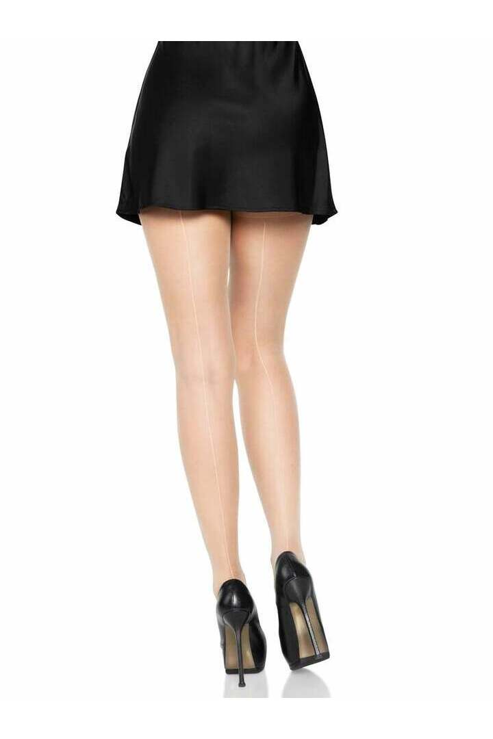 Leg Avenue Cadi Sheer Backseam Pantyhose in One Size 7
