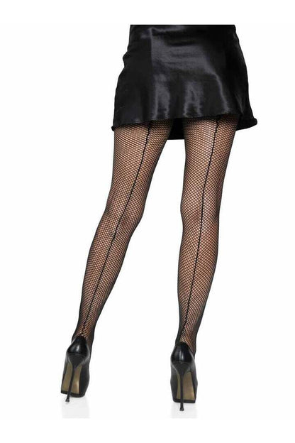 Leg Avenue Callie Fishnet Tights with Backseam in One Size 4
