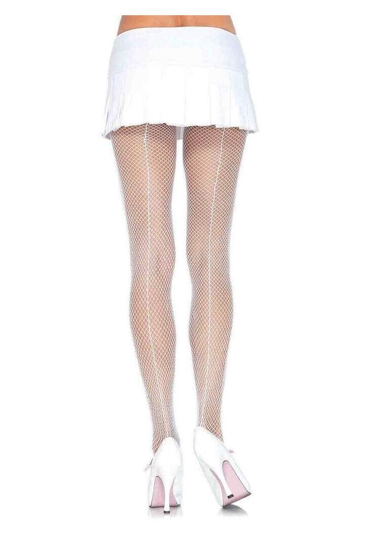 Leg Avenue Callie Fishnet Tights with Backseam in One Size 5