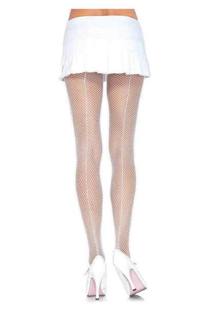 Leg Avenue Callie Fishnet Tights with Backseam in One Size 5