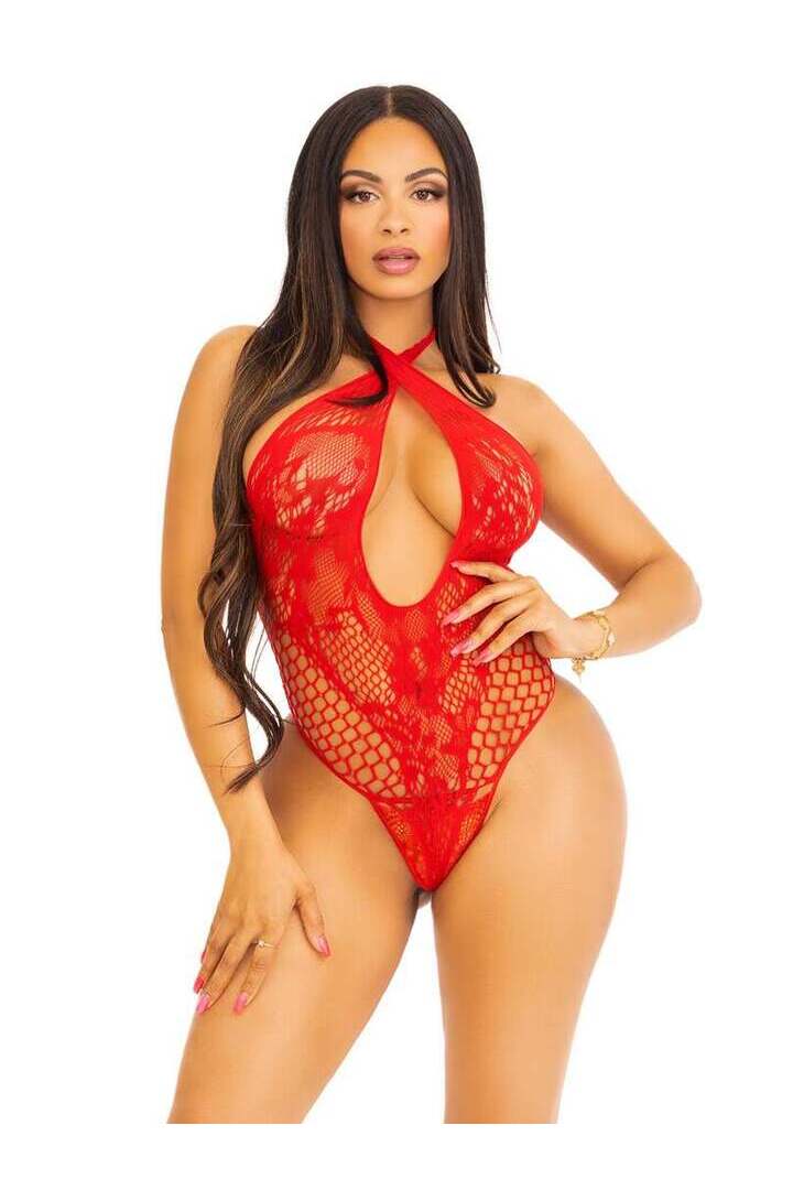 Leg Avenue Can't Say No Lace Teddy in One Size 12