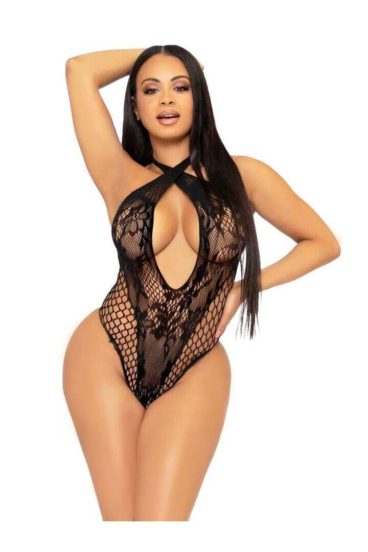 Leg Avenue Can't Say No Lace Teddy in One Size 21