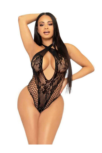 Leg Avenue Can't Say No Lace Teddy in One Size 21