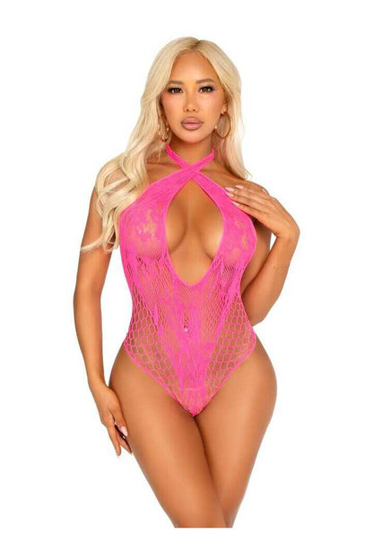 Leg Avenue Can't Say No Lace Teddy in One Size 