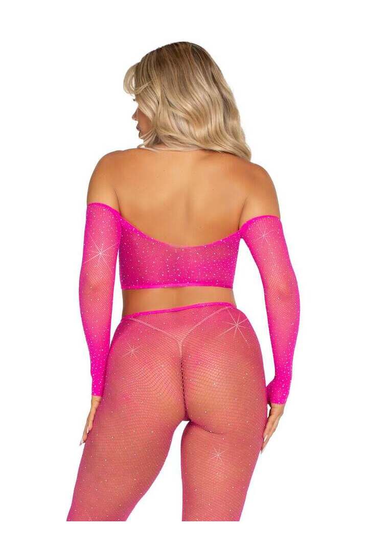 Leg Avenue Captivating Crush Crop Top and Leggings Set in One Size 13