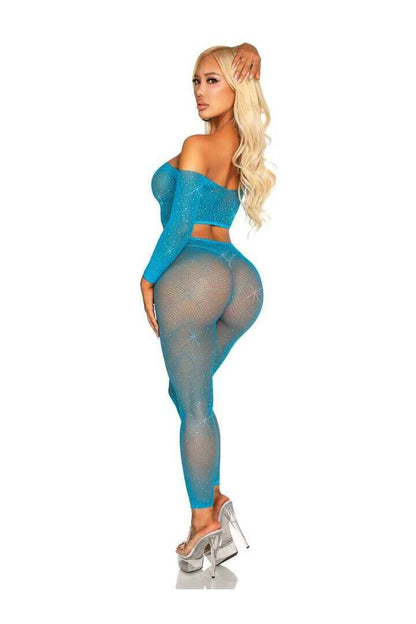 Leg Avenue Captivating Crush Crop Top and Leggings Set in One Size 7