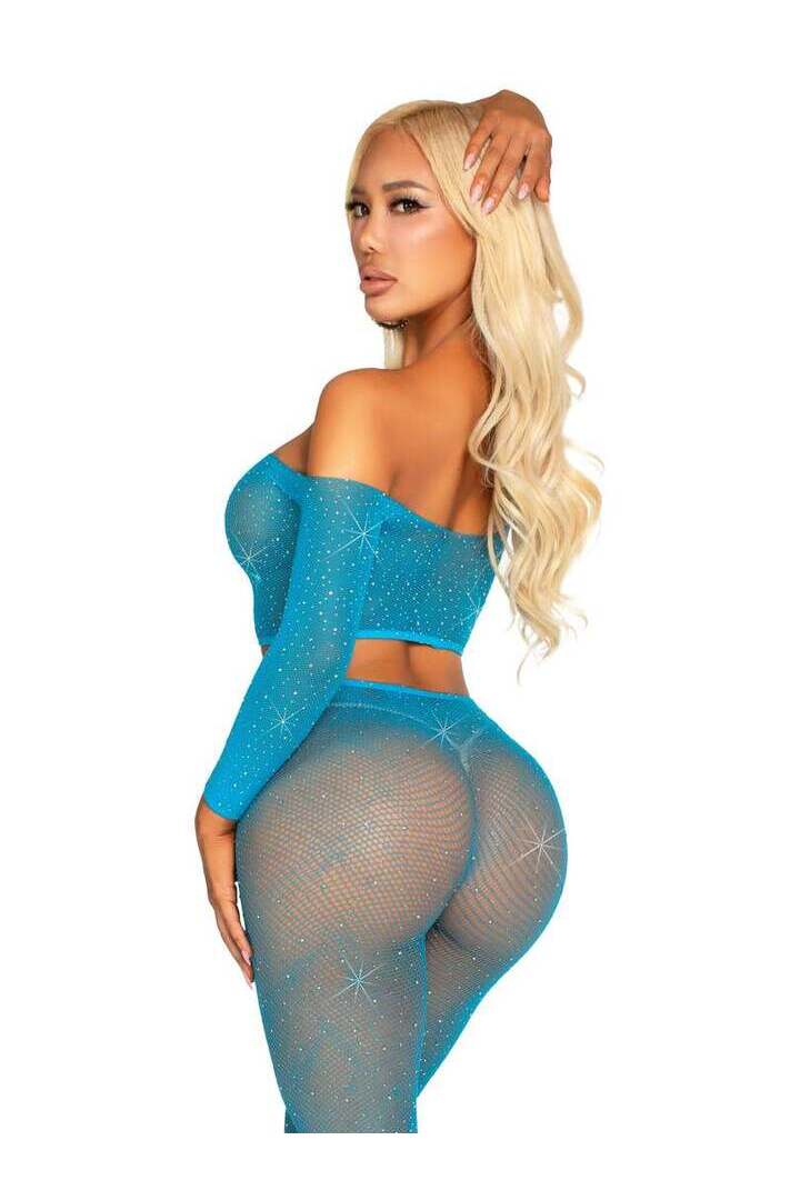 Leg Avenue Captivating Crush Crop Top and Leggings Set in One Size 8