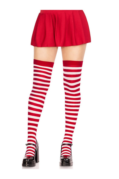 Leg Avenue Cari Striped Stockings in One Size  12